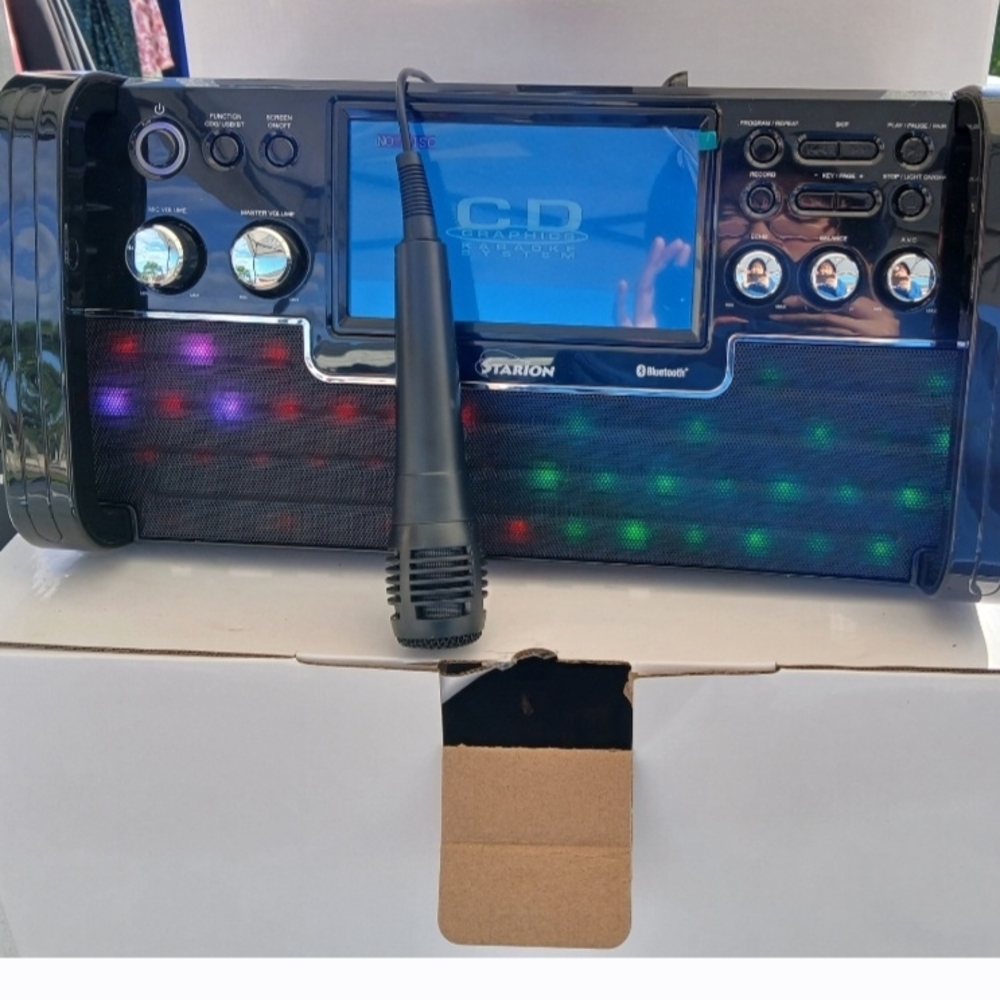 Bluetooth Boombox with Microphone - Black Perfect Christmas Gift Nen Only $55